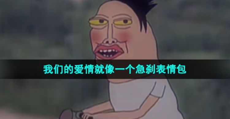 我们的爱情就像一个急刹梗图表情包