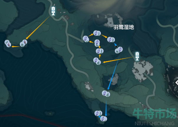 《鸣潮》紫晶簇矿物材料采集路线